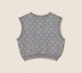Twinset Milano girls v-hals spencer met all over logo