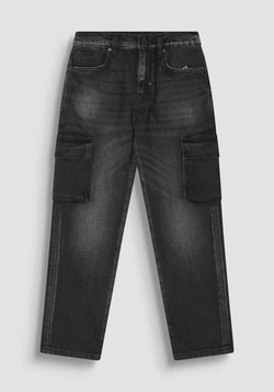 Regular fit denim cargo style with large pockets