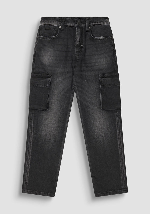 Regular fit denim cargo style with large pockets
