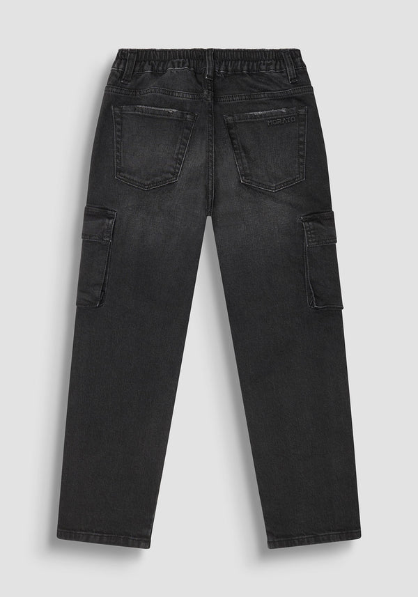 Regular fit denim cargo style with large pockets