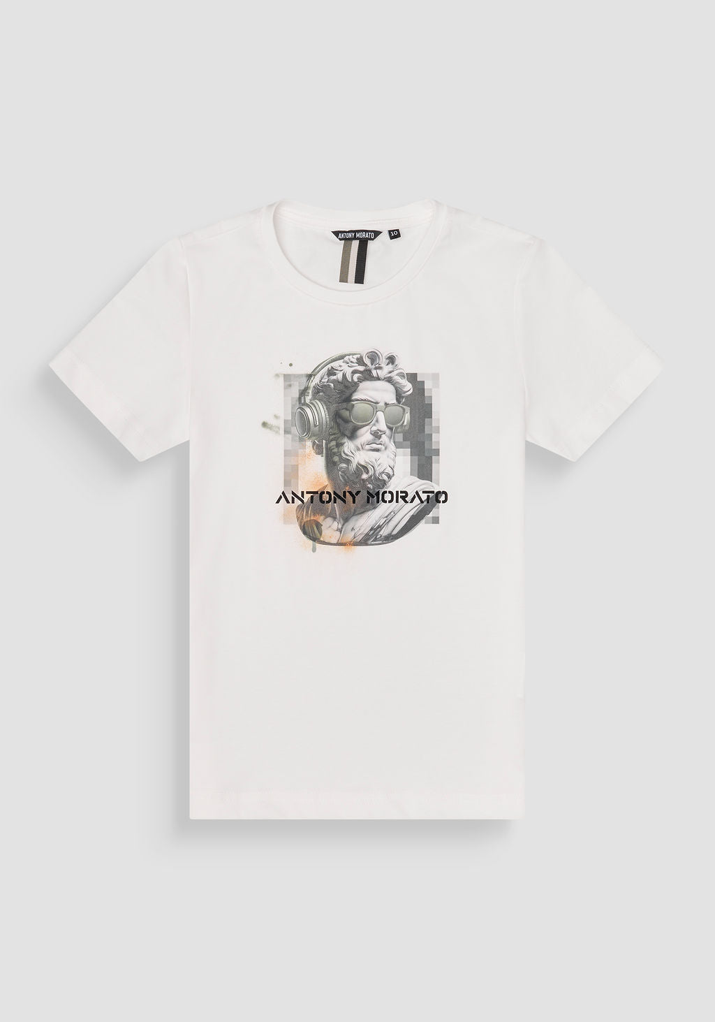 Regular fit T-shirt in jersey katoen met logo-print