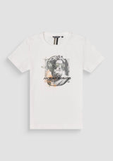 Regular fit T-shirt in jersey katoen met logo-print