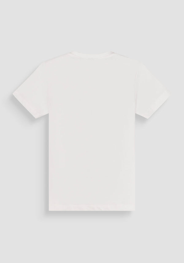 Regular fit T-shirt in jersey katoen met logo-print