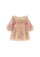Baby Flower Tulle Dress Sand