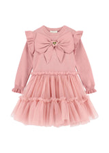 Bliss Knitted and Tulle Dress Tea Rose