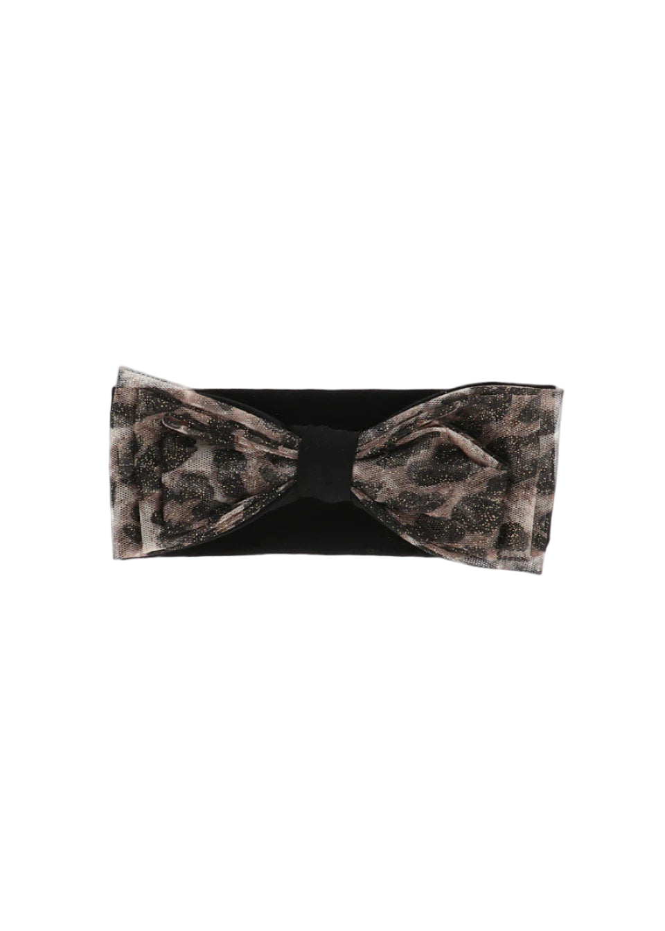 Leopard Tulle Baby Headband Black