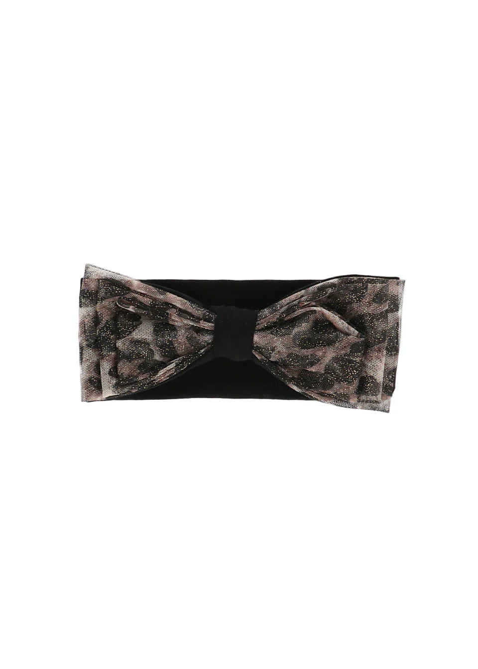 Leopard Tulle Baby Headband Black
