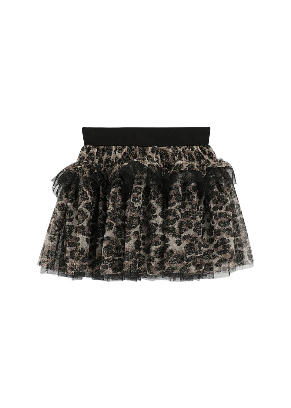 Leopard Skirt Black