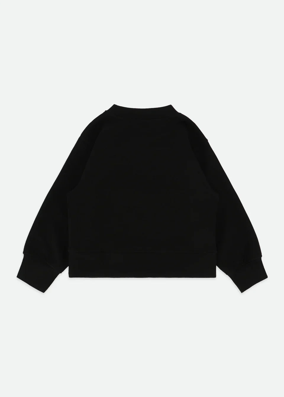 Sweat With Leopard Tulle Bow Black