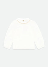 Pleated Collar Top Snowdrop