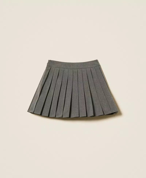 Short flannel skirt