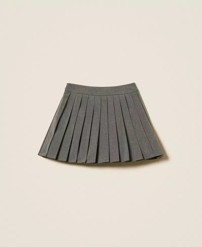 Short flannel skirt